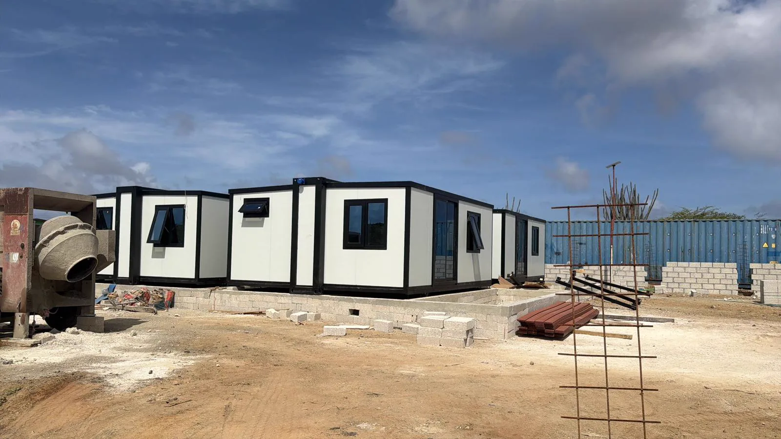 Overzicht van de opgebouwde woningmodules