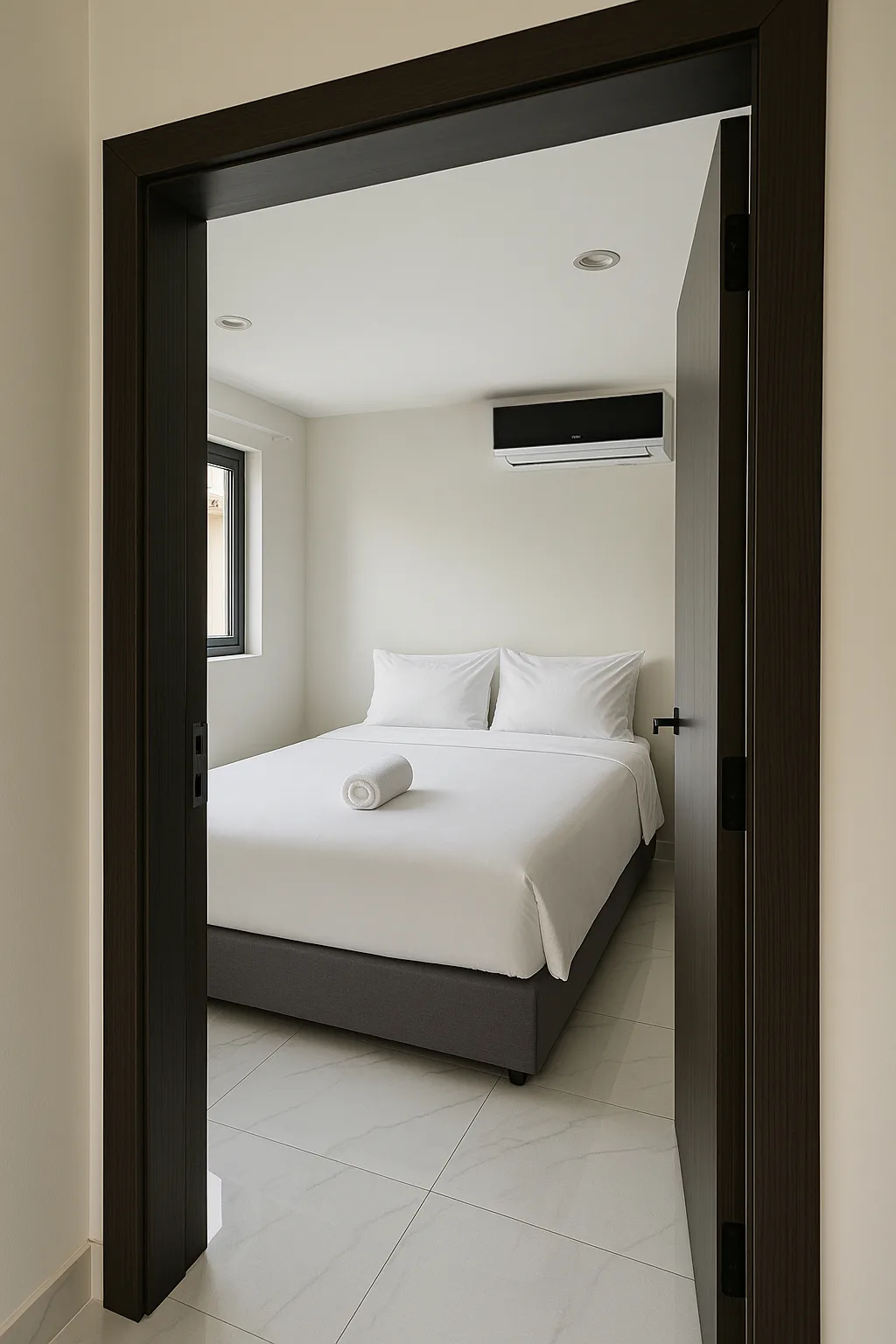 Slaapkamer met tweepersoonsbed