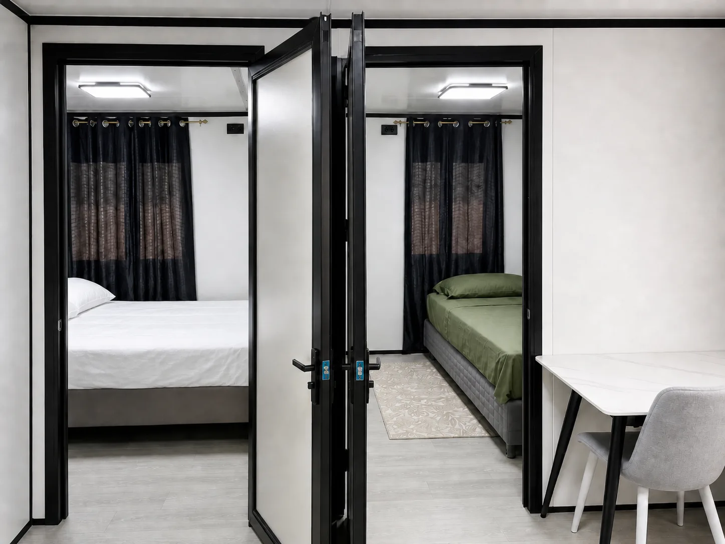 Indeling met twee slaapkamers